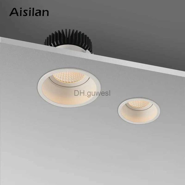 Faretti a binario Aisilan Faretto a LED 7W Lampada da incasso rotonda Lampada da soffitto a soffitto Decorazioni per la casa Camera da letto Cucina Illuminazione spot per interni AC 80-260 V YQ240124