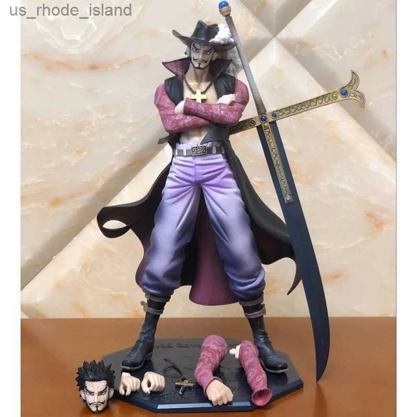 Action-Spielzeugfiguren, Deluxe-Weltregierung, Dracule Mihawk, Actionfigur, POP-Anime-Spielzeug, 10. Jahrestag, großes, ausgezeichnetes Modell, Sammlerstücke