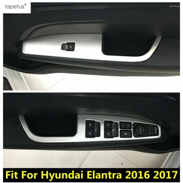 Acessórios interiores porta braço janela elevador botão de vidro interruptor controle painel capa guarnição para hyundai elantra 2024 kit carro