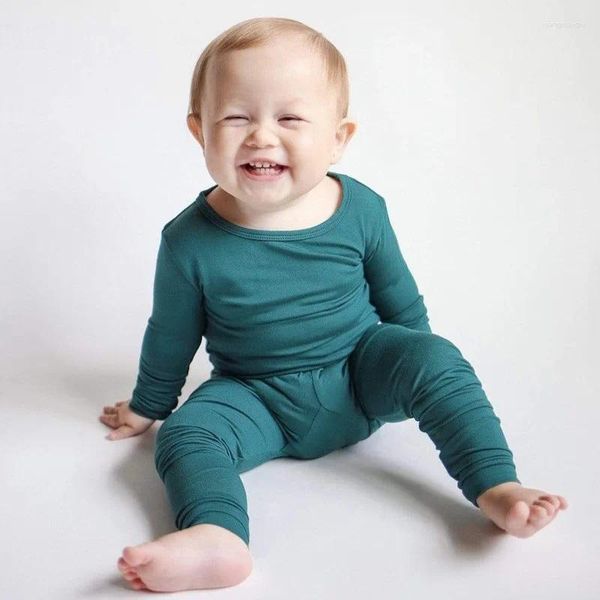 Roupas para roupas de bambu roupas de bebê para meninas de primavera em casa roupas de dormir 1 a 2 3 4 anos crianças menino pijamas roupas íntimas infantis para crianças pequenas