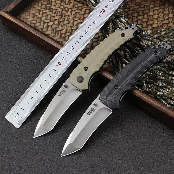 SOG KU-1011 Coltello tascabile pieghevole D2 Lama in acciaio G10 Manico da campeggio Attrezzo esterno Coltelli EDC BM 535 940