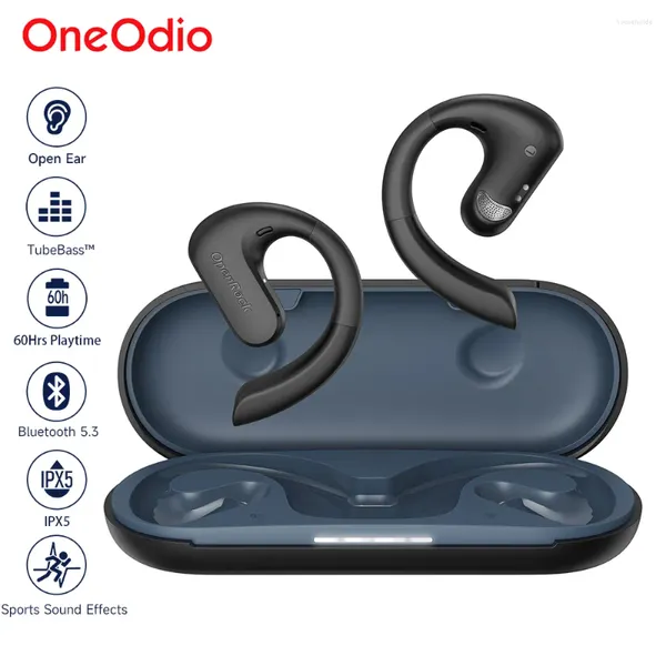 Oneodio OpenRock S Air Conduction Bluetooth 5.3-Ohrhörer, kabellose Open-Ear-Kopfhörer, Sport-Ohrhörer, TWS mit 4 AI-Mikrofonen, 60 Stunden