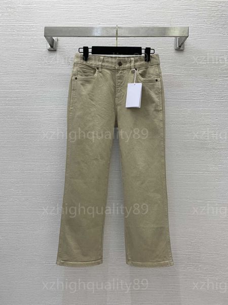 Jeans da donna Jeans firmati Abbigliamento da donna Moda Pantaloni a gamba dritta di lusso Tasca posteriore Logo ricamato Pantaloni a otto punte Pantaloni versatili per il tempo libero