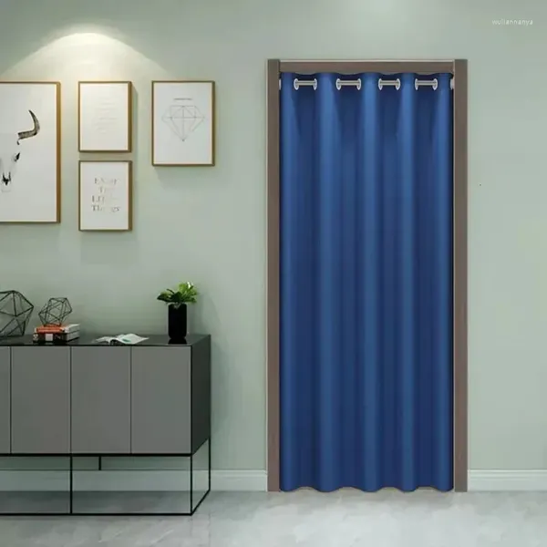 Cortina de porta de cor sólida para porta divisória de proteção à prova de luz do quarto