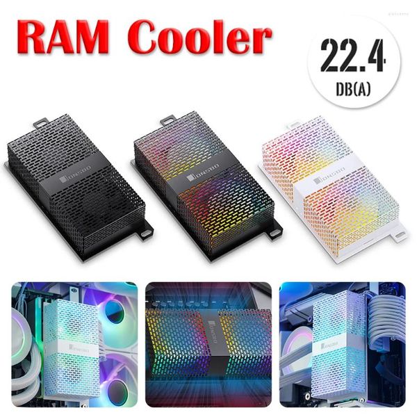 Refrigeradores de computador NF-1 memória dissipador de calor ventiladores duplos 50mm argb efeito de iluminação síncrona ram dissipador de calor cooler pc radiador de refrigeração