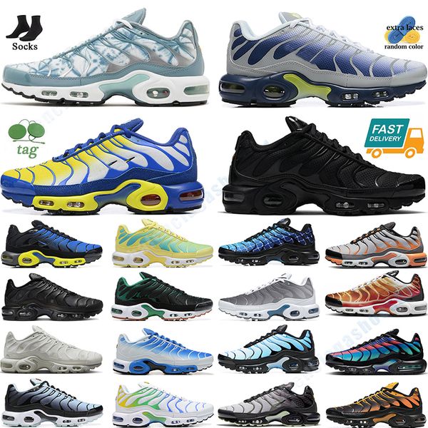 Neue Designerin TN Plus Laufschuhe Männer Frauen dreifache schwarze weiße psychische Universität Blau Wasserstraße 25 -jähriges Jubiläum Herren -Trainer Sneakers EUR 46