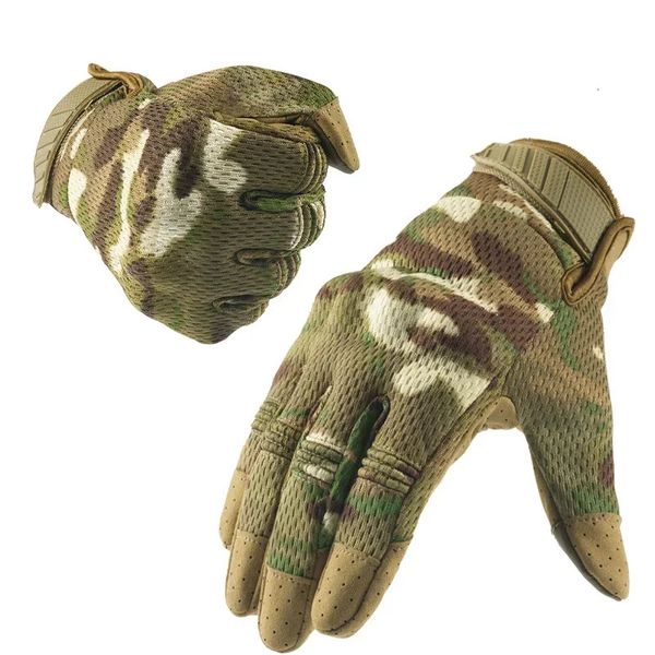 Мужские перчатки для верховой езды Велосипедный велосипед Мотогоночные перчатки с полным пальцем Противоскользящий сенсорный экран Спорт на открытом воздухе Тактические перчатки Защитное снаряжение 240124