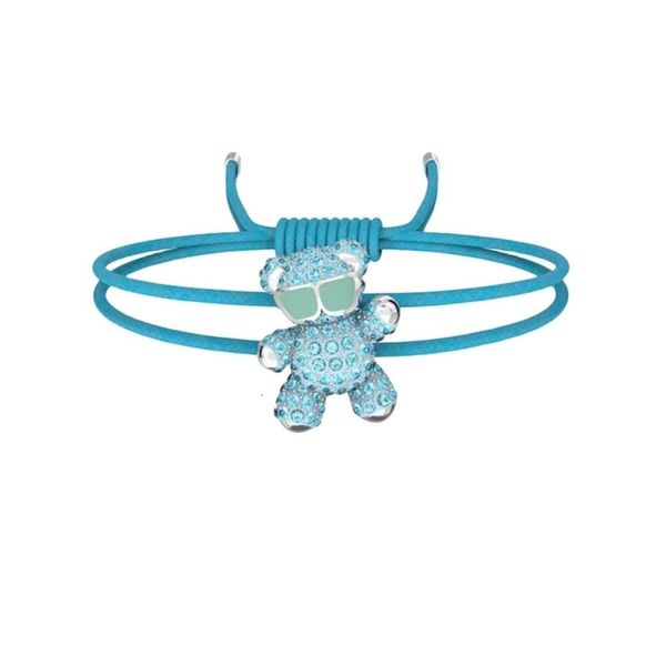 Bracciale Swarovskis Bracciale Donne Braccialetti di qualità originale Braccialetti di orsacchiotto Bracciale Male con cristallo che si muove Little Bear