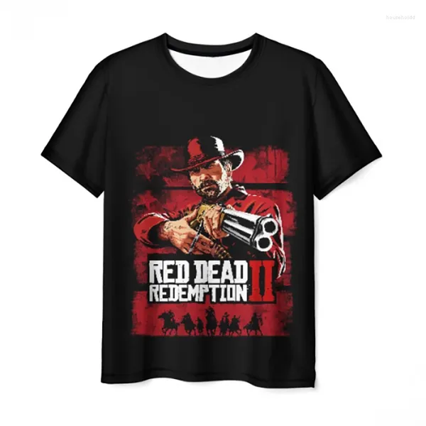 Herren T-Shirts Red Dead Erlösung 2 T-Shirts Spiel 3D Print Streetwear Männer Frauen Mode übergroß