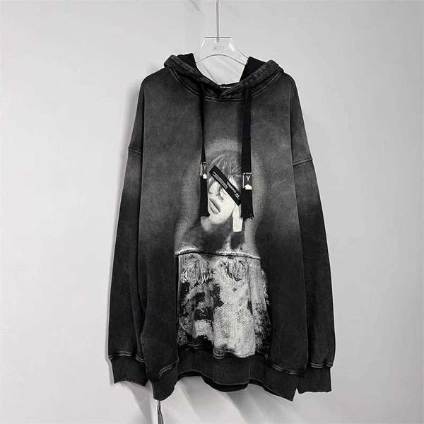 Kadın Hoodies Sweatshirts Plus Boyut 150kg Amerikan Vintage Kadın Hoodies Yüksek End Tasarım Baskı Sonbahar Kış Kapüşonlu Sweatshirts Estetik Sanat Lady Hoody J240202