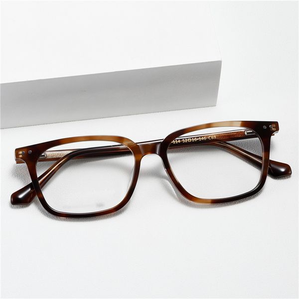 Optische Brillen für Männer und Frauen, Retro-Designer, NN-114, modisches Blech-Brillengestell, detaillierte Elastizität, quadratischer Stil, Anti-Blaulicht-Linsenplatte mit Box