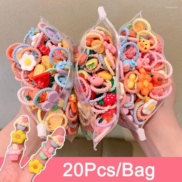 Accessori per capelli 20 pz/borsa Elastici carini per bambini I bambini non fanno male con una buona elasticità Fasce per bambini ricci