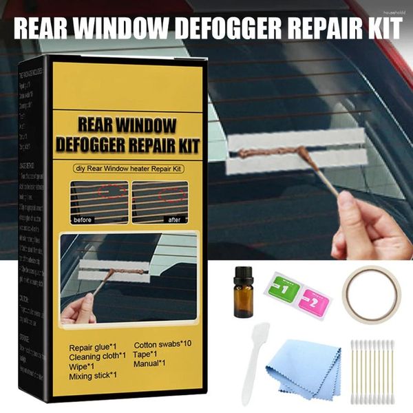 Soluções de lavagem de carro universal automóvel janela traseira defogger kit reparo diy rápido riscado descongelador aquecedor grade linhas ferramenta