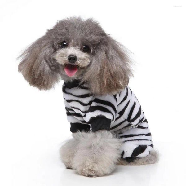 Cão vestuário inverno macacões zebra impressão leopardo polka dot imprime padrão de coração roupas para animais de estimação quatro pernas em torno do pescoço quente cachorrinho com capuz