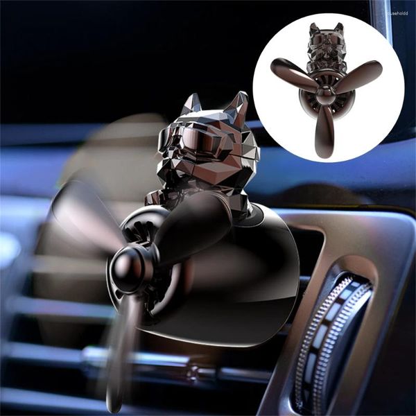 Bulldog carro ambientador boneca hélice recarga perfume difusor aromaterapia ventilação clipe para