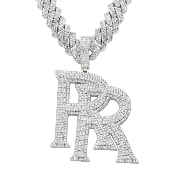 Collana di vendita di gioielli di design Argento 925 Vvs Moissanite Diamante Hip Hop Ice Out Ciondolo di gioielli di lusso personali da uomo246F