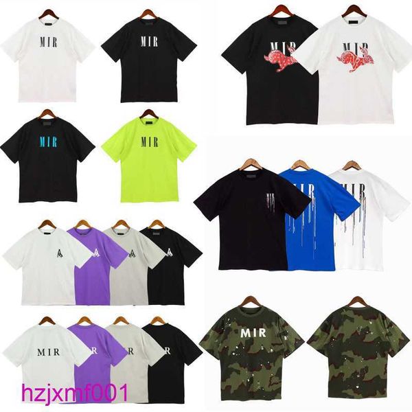 ZMQC Mens Tshirts T Shirts Designer Camisa Limited Edition Couples Tees Summer Fashion Brand letra Splashink Print Prind Short Sleeve Casual Loose TE