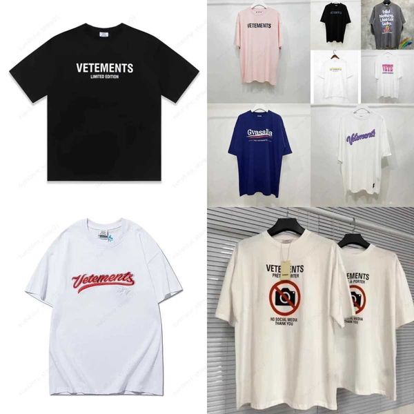 T-shirt da uomo Vetements T-shirt Uomo Donna 1 Alta qualità Non ho fatto niente, ho appena avuto fortuna T-shirt Top T-shirt 230425 yDVDG