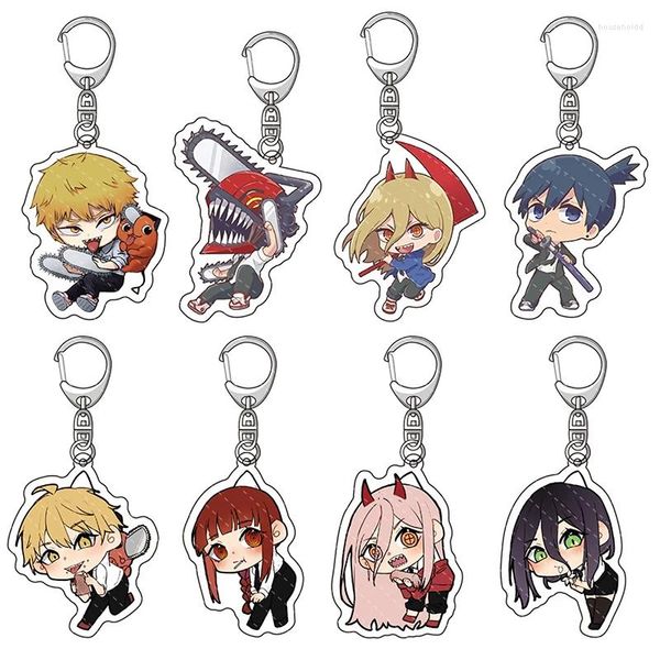 Portachiavi Adorkable Anime Manga Chainsaw Man Figure Portachiavi Moda Acrilico Pochita Power Makima Denji Simpatico ciondolo Portachiavi Borsa Charm