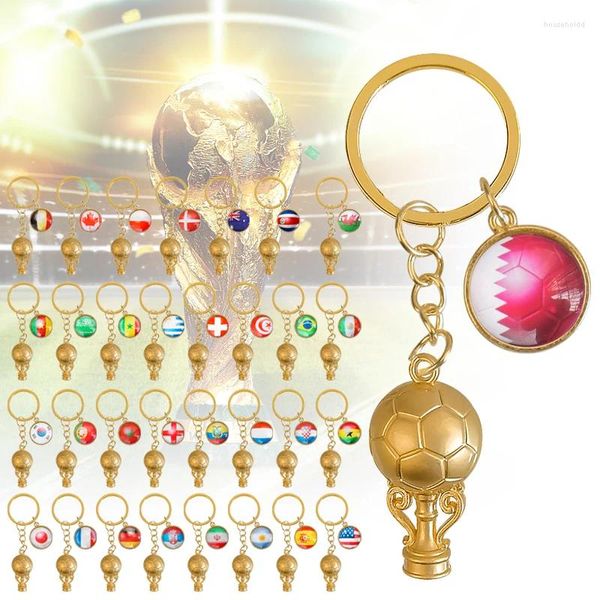 Portachiavi 2024 Top 32Paesi Partita di calcio Bandiera Portachiavi Ciondolo Gioco di calcio Portachiavi Borsa Accessori Souvenir Regali di Natale per i fan