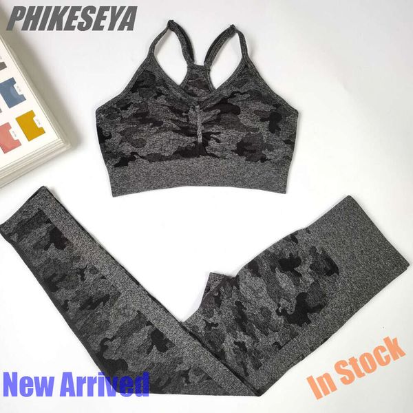 Lu Hizalama Limon Yeni Camo Fitness Spor Kıyafetleri Set Kadın Salonu Giyim Yüksek Bel Taytlar Sport Sütyen Kamuflaj Spor Giyim LL LU JOGGER