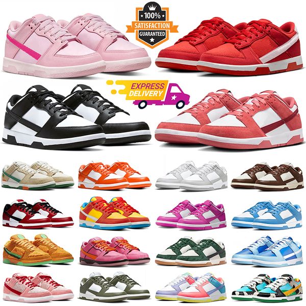 Frete Grátis Panda Running Shoes Homens Mulheres Designer Trainers Branco Preto Dia dos Namorados 2024 Universidade Azul Laranja Mens Mulheres Esportes Ao Ar Livre Sapatilhas