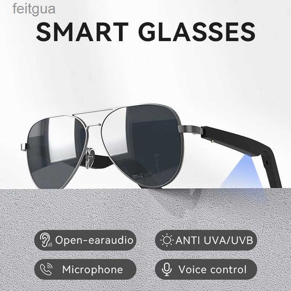 Cep Telefonu Kulaklıklar Akıllı Müzik Güneş Gözlüğü Kablosuz Bluetooth 5.0 Su Geçirmez Kulaklıklar Oyun Sürüş Sesli Gözlükler Eller Serbest Çağrı YQ240202