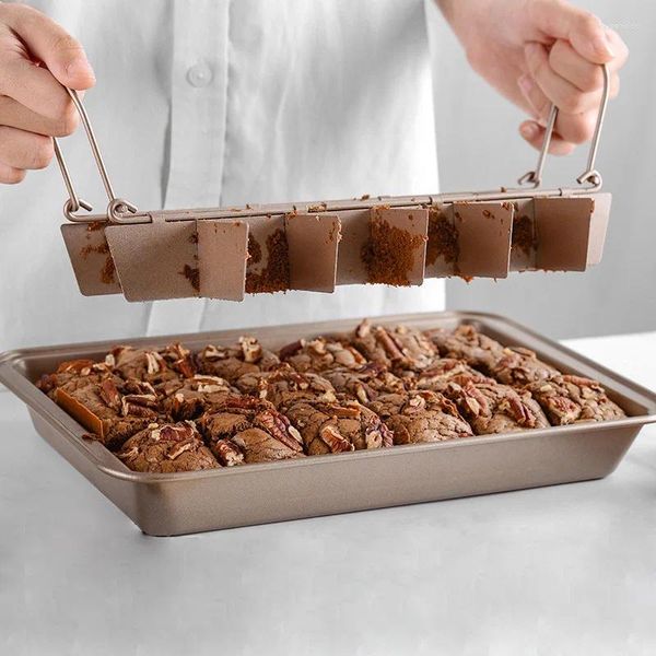 Bakeware Aletleri Brownie Pan Ekmek Kek Tavaları Pişirme Bulakları Yapışmaz Kare Kafes Çikolata Tatlı Kalıp Mutfak