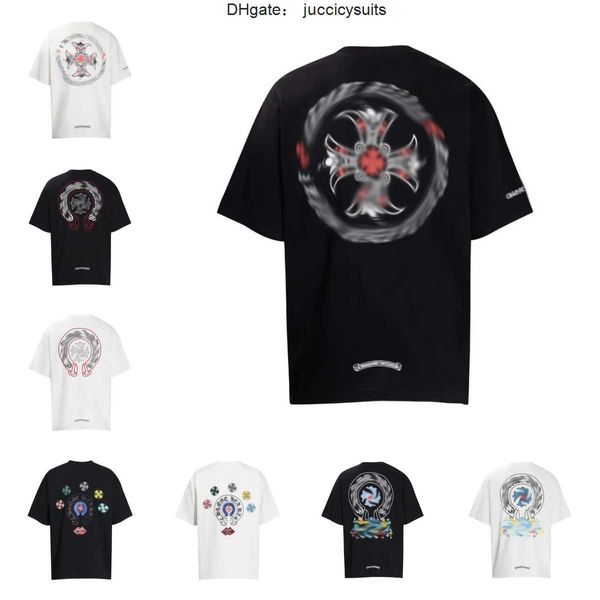 Moda ch giyim tasarımcısı tees lüks gündelik tshirt 2023ss kalp cro seks kayıtları grafiti sınırlı Sanskrit Kısa Kollu Fiyat Erkekler Kadın Tişört IYQ2 satılık