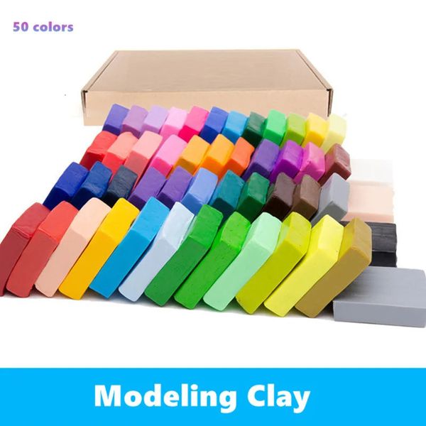 24 Pcs DIY Polymer Clay Baking Hand Casting Kit Puzzle Modelagem Bebê Handprint Slime Slimes Brinquedos Divertidos Para Crianças 240124