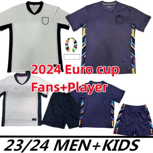 2024 Inglaterra Bellingham Custom Soccer Jerseys Euro Cup Sterling Rashford Grealish Mount Foden Saka 2023 Fãs de camisas de futebol jogador masculino Kit Kit Uniforms S-4xl