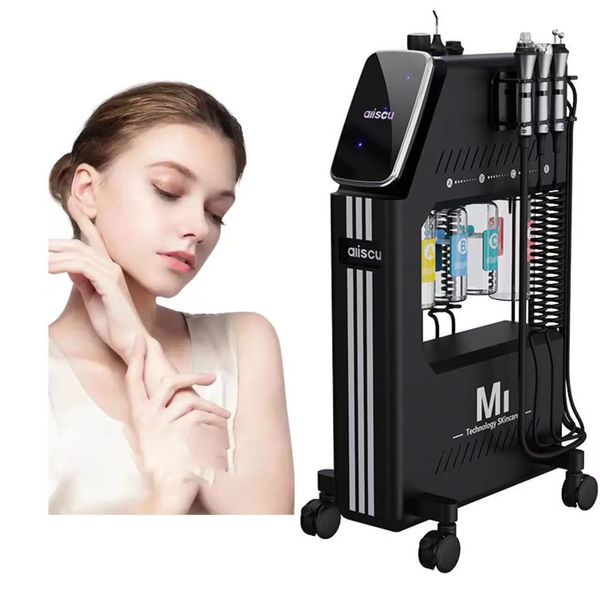 Профессиональный вертикальный кислородный аппарат для лица, глубокое очищение кожи, подтяжка кожи, отбеливание, омоложение, машина для лечения прыщей, черных голов