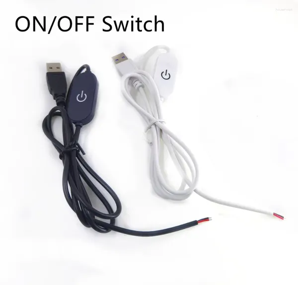 Controller USB mit Ein-/Ausschalter für 5 V, 0,5 m, 1 m, 1,5 m, 2 m LED-Streifen, FOB, lineares Licht, DIY