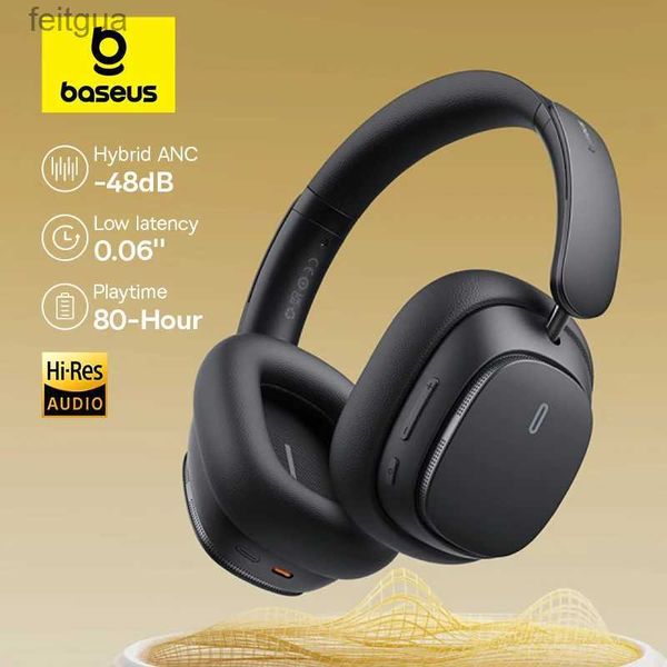 Fones de ouvido para celular Baseus H1 pro Fone de ouvido sem fio híbrido -48dB Cancelamento de ruído ativo Fone de ouvido Bluetooth Hi-Res certificado LHDC Código Fone de ouvido YQ240202