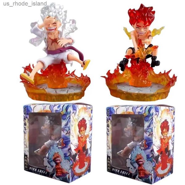 Action Figures giocattolo 10 CM One Piece Rufy Gear 5 Figura Dio del sole Nika Anime Action Figurine Statua in PVC Collezione di modelli Decorazione da scrivania Giocattolo Regalo per bambini