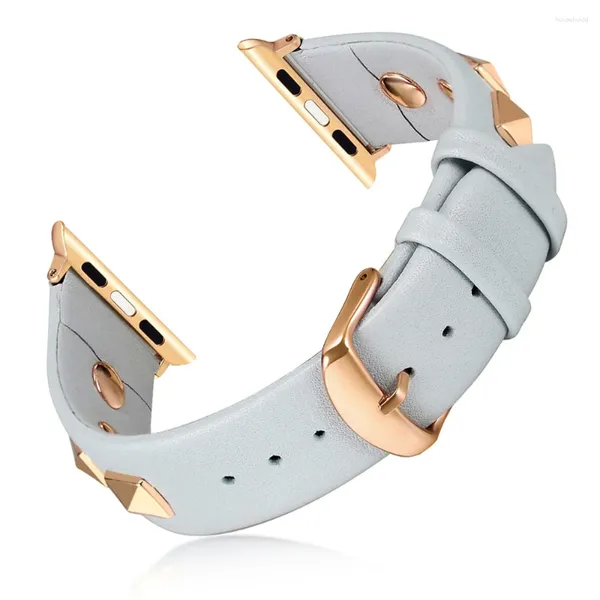 Cinturini per orologi Design Cintura stile rivetto per Apple Band Series 8 7 6 SE 5 4 3 Cinturino in pelle Ultra 49mm 41mm 45mm 40mm 44mm Bracciale