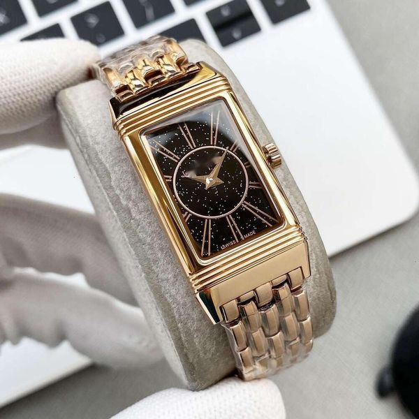 Designer relógio feminino relógios reverso relógios de alta qualidade movimento quartzo pulseira de aço inoxidável uhr luxe com caixa NH7F