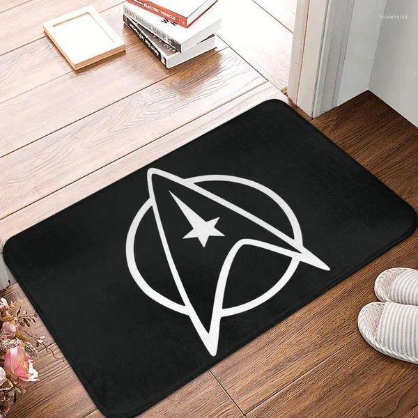 Tapetes Star Treks Porta de chão Banheiro Tapetes de cozinha antiderrapante ao ar livre Ficção Científica Série de TV Capacho Tapete de entrada de garagem