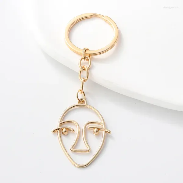 Portachiavi Moda Hollow Face Sì Mano Stile minimalista Portachiavi per donne Uomini Amicizia Regalo Borsa Decorazione Gioielli