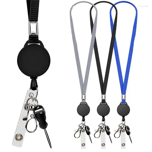 Schlüsselanhänger Unisex Lanyard Retractable Neck Strap Teleskop-Abzeichenrolle Clip Visitenkartenhalter Doktor Krankenschwester Anti-Verlust