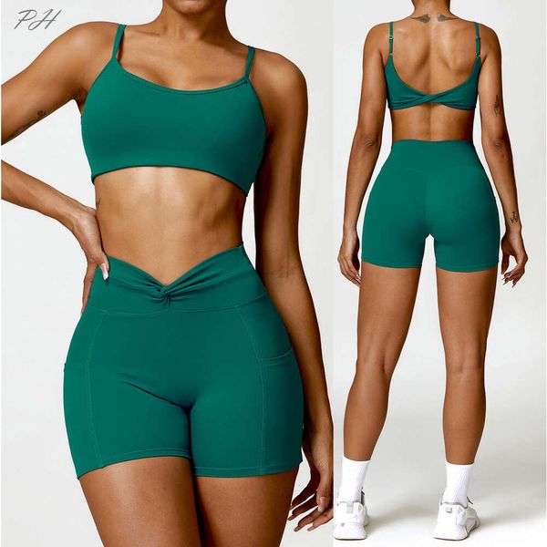 Lu Align Lemon Fitness Outfits Novas roupas esportivas distorcidas Mulheres Ginásio Roupas de treino Sexy Sport Bra Shorts Define Secagem rápida Ciclismo Correndo Treino LL Lu Jogger