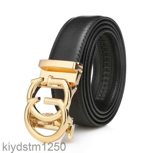 Box Men Luxury Gold Buckles Kemerleri ile Tasarımcı Kemeri 3.5cm genişlikli adam mandal bel bandı erkek moda bronz toka gerçek deri en iyi kalite 9tbl