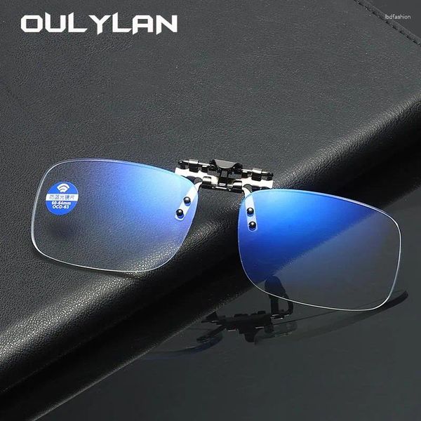 Sonnenbrille Oulylan Clip On Anti Blue Light Lesebrille Damen Herren Clips Objektiv Presbyopie Brillen Hyperopie Dioptrien Plus 1,5 2,0 2,5