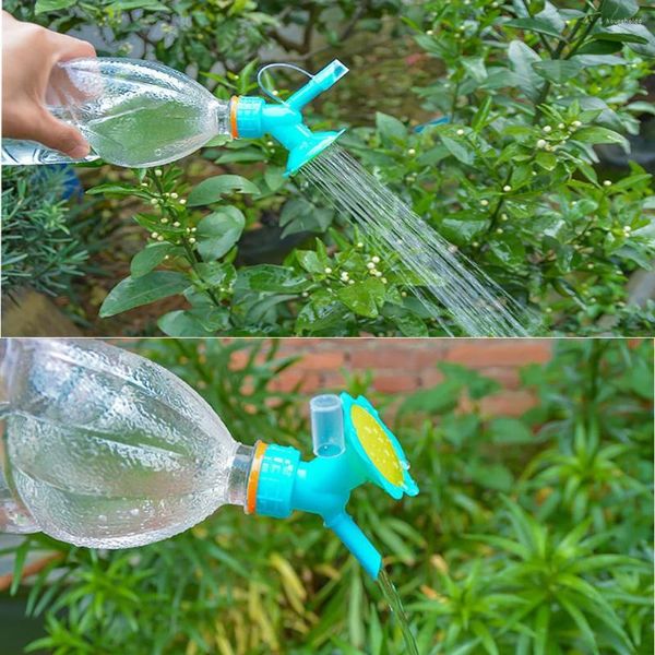 Equipamentos de rega 3 pcs tampa de garrafa de cabeça dupla sprinker casa jardim mini pode bico de água bonsai bocal para planta de mudas ao ar livre indoor