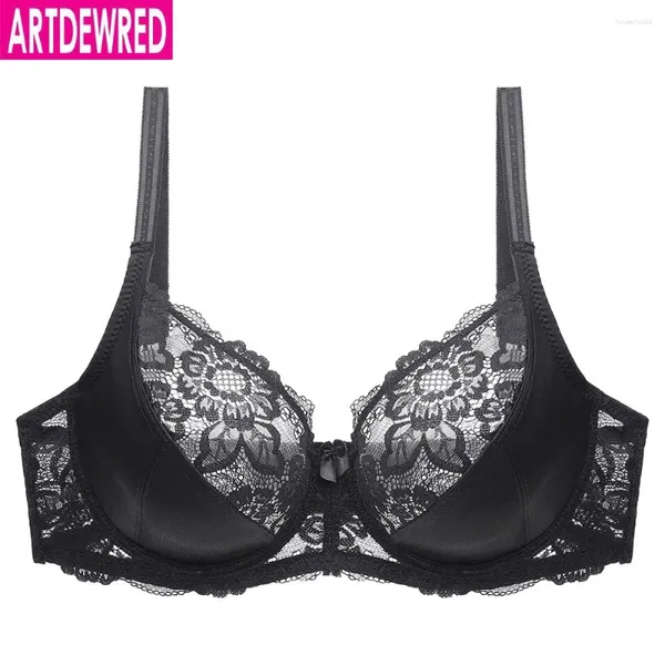 BRAS Dantel Perspektif Sütun Kadın Seksi iç çamaşırı Baliye Nakış Floral Bralette Plus Boyutu C D E 80 85 90 95 100 105