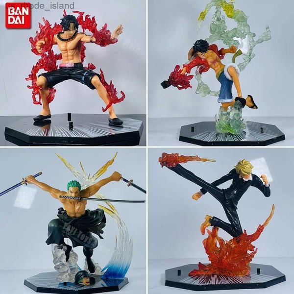 Aktionsspielfiguren Neue One Piece Anime Figur Feuerfaust Ruffy Ace Sanji Kampfmodell Puppen PVC sabo Actionfigur Zoro Ghost Dreimesserspielzeug