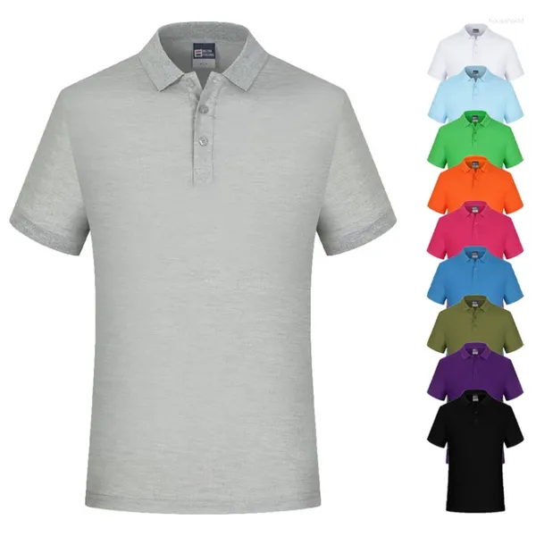 Мужские поло с коротким рукавом, мужская футболка-поло, белые, черные рубашки с воротником, повседневная футболка, летняя одежда для Camisetas Pour Hommes