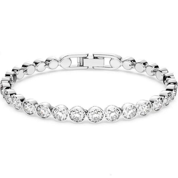 Swarovskis-Armband, Designer-Damen-Charm-Armbänder in Originalqualität, Tennis-Armband, Ohrring-Schmuckkollektion, klare Rhodium-Kristalle