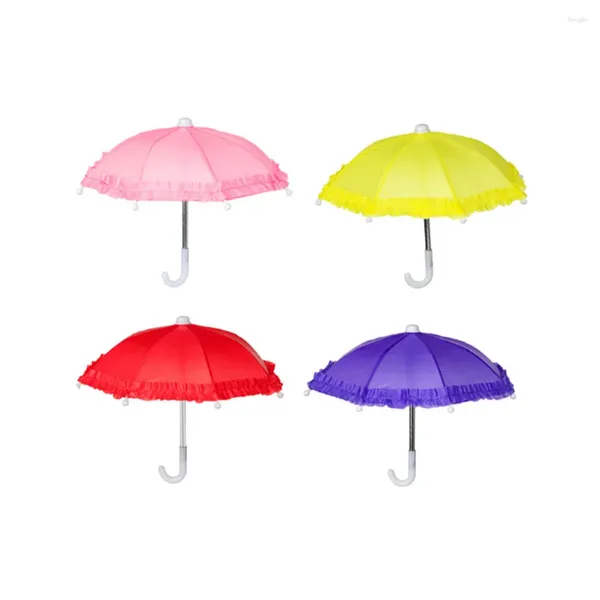 Guarda-chuvas 4 Pcs Fine Mini Guarda-chuva Criança Brinquedos Dia Chuvoso Roupa Pano Decorativo Prop