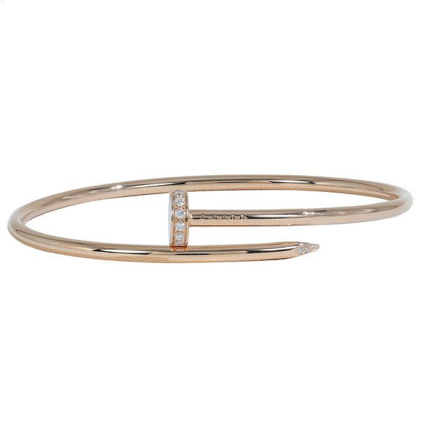 Cart007 2024 Migliore vendita Moda Rivet Bangle 18k Oro reale Famosi marchi di lusso Designer Gioielli Bracciale per unghie all'ingrosso